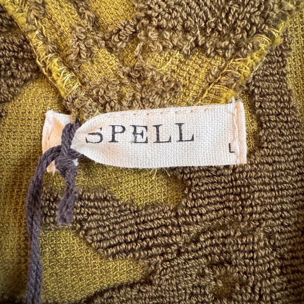 Free People x Spell Pomelia Terry Throw Over Dress Island Green Oversize Large - Picture 10 of 14
